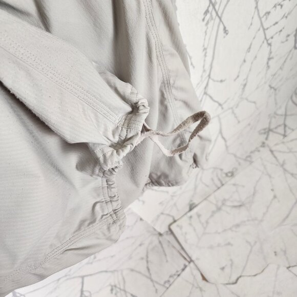 Lululemon Ivory Cream Mid Rise Lined Studio Pants w/ Cinchable Hems - Picture 4 of 6